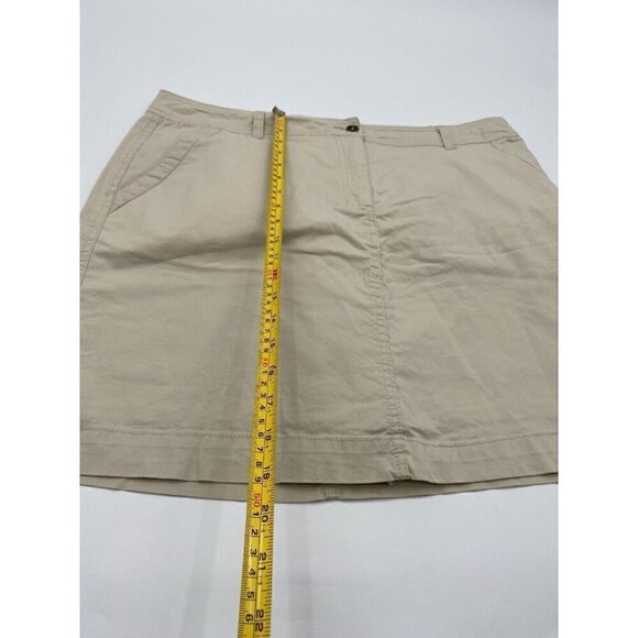 Laura Scott A Line Mini Skort Ivory Khaki Women Size 14 - Picture 3 of 8